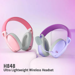 Headset Gaming Redragon Ire Pro H848 Wireless 7.1 Surround Detachable Mic - King Tech