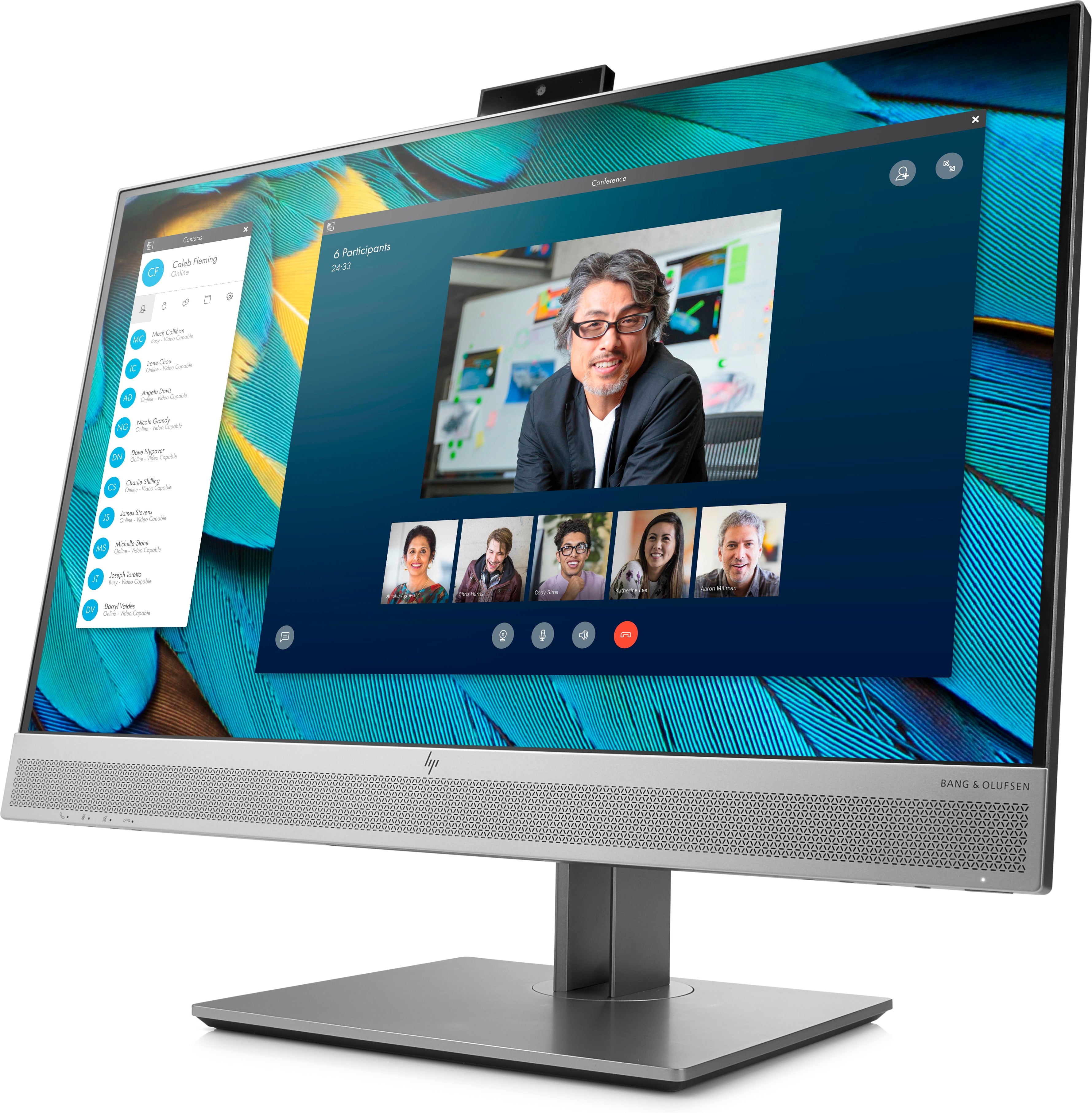 HP EliteDisplay E243m Conferencing Monitor | 23.8" FHD (1920x1080) IPS - Pop-up Webcam - Audio by Bang & Olufsen (Used)