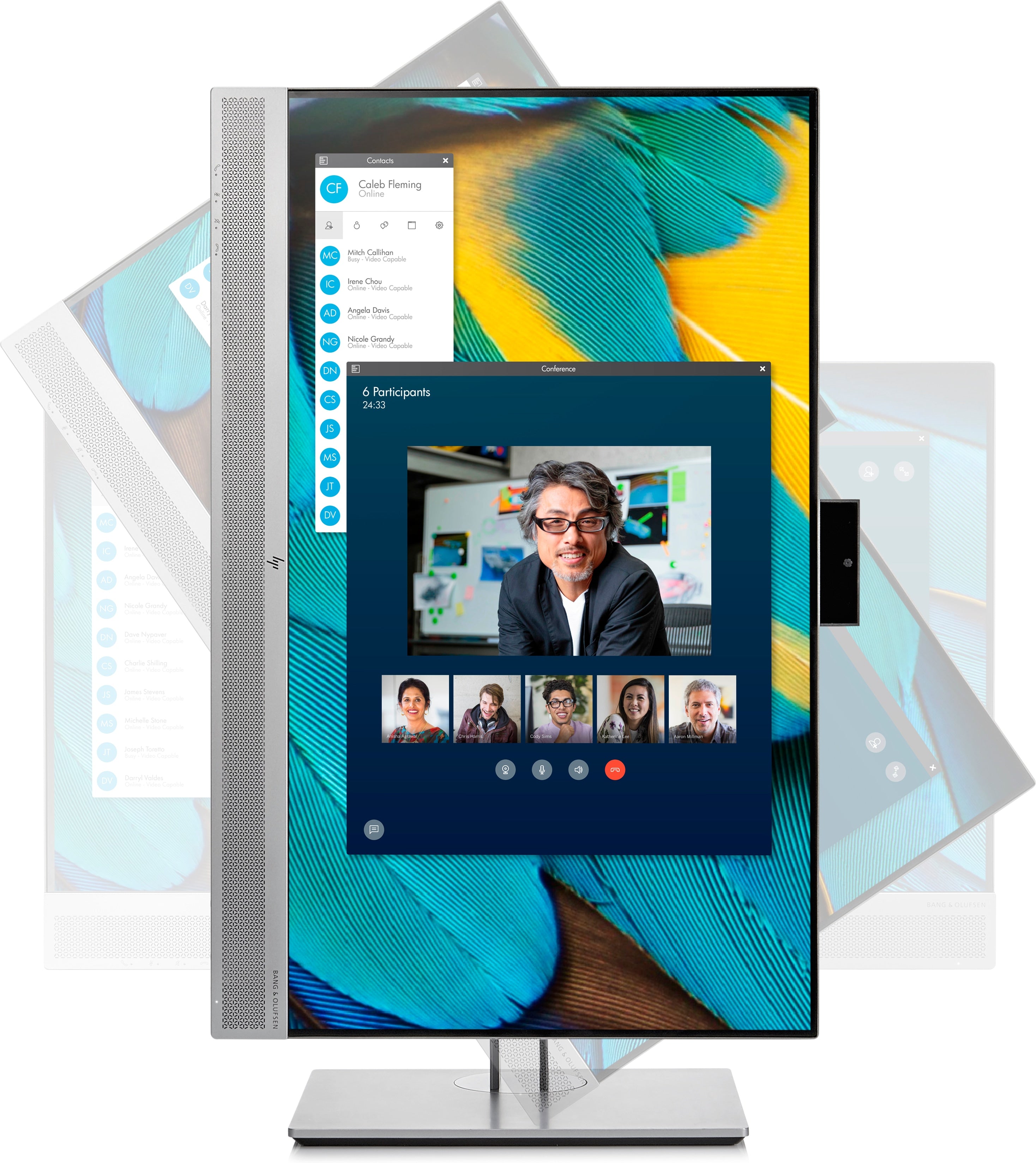 HP EliteDisplay E243m Conferencing Monitor | 23.8" FHD (1920x1080) IPS - Pop-up Webcam - Audio by Bang & Olufsen (Used)