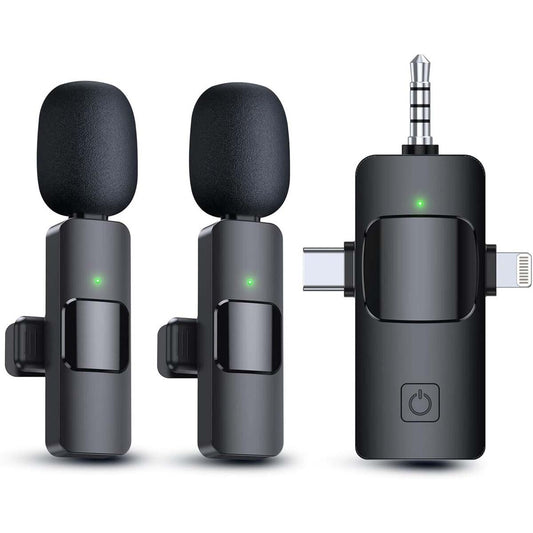 K15 Wireless Lavalier Microphone for Type-C/Lightning