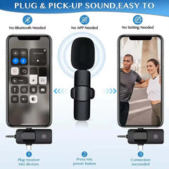 K15 Wireless Lavalier Microphone for Type-C/Lightning