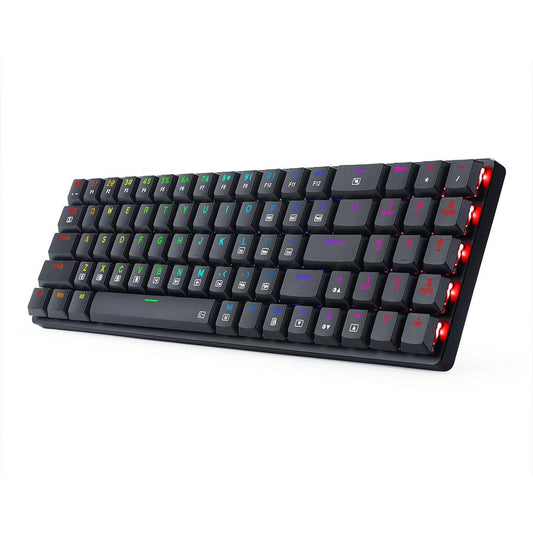 لوحة مفاتيح ألعاب ميكانيكية Redragon Ashe K626P-KB، 78 مفتاحًا، منخفضة الارتفاع (مفتاح أزرق)