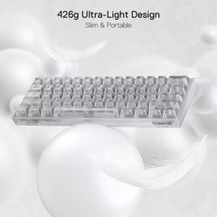 Keyboard Gaming Mechanical Redragon Fizz K617 60% RGB (White/Blue) - King Tech