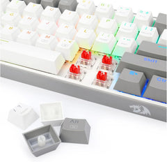 Keyboard Gaming Mechanical Redragon Fizz K617 60% RGB (White/Grey) - King Tech