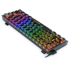 Keyboard Gaming Mechanical Redragon Fizz K617 CTB 60% Transparent RGB - King Tech