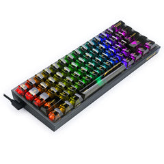 Keyboard Gaming Mechanical Redragon Fizz K617 CTB 60% Transparent RGB - King Tech