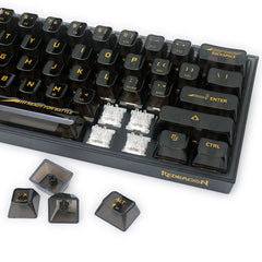 Keyboard Gaming Mechanical Redragon Fizz K617 CTB 60% Transparent RGB - King Tech