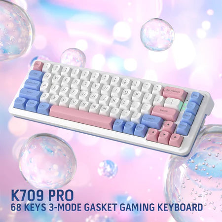لوحة مفاتيح الألعاب الميكانيكية Redragon Freya K709 65% لاسلكية مع حشوة RGB قابلة للتبديل السريع