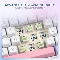 Keyboard Gaming Mechanical Redragon Freya K709 65% Wireless Gasket RGB Hot-Swap - King Tech