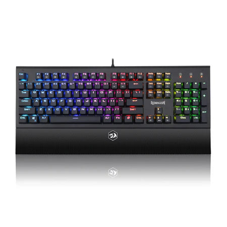 Keyboard Gaming Mechanical Redragon K569 RGB Full-Size Wrist Rest (Brown Switch) - King Tech