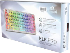Keyboard Gaming Mechanical Redragon K649 Pro 75% Wireless RGB Crystal Clear - King Tech