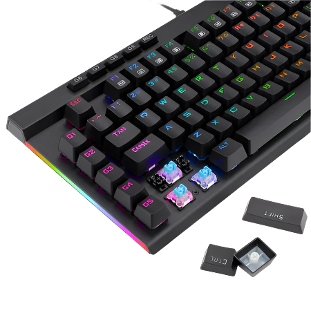 Keyboard Gaming Mechanical Redragon Magic-Wand K587 TKL RGB Macro (Type-C) - King Tech