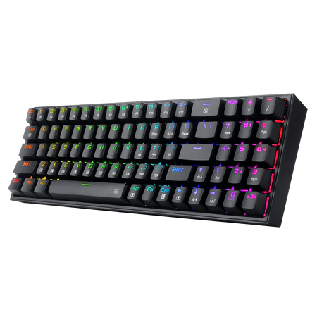 لوحة مفاتيح ألعاب ميكانيكية Redragon Pollux K628 75% RGB قابلة للتبديل السريع (مفتاح أحمر)