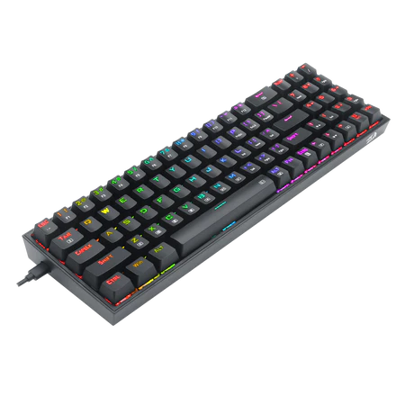 لوحة مفاتيح ألعاب ميكانيكية Redragon Pollux K628 75% RGB قابلة للتبديل السريع (مفتاح أحمر)