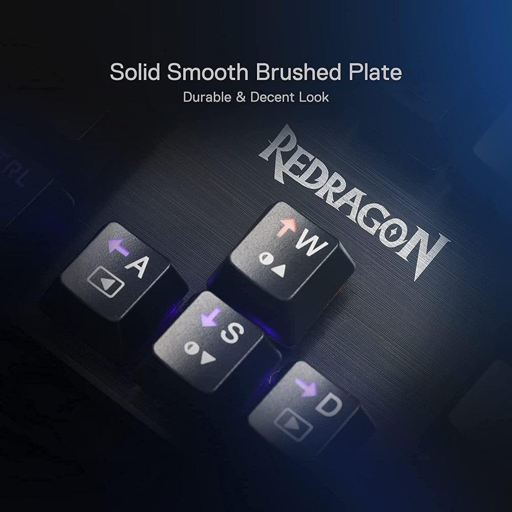Keyboard Gaming Mechanical Redragon Valheim Elite K608 Rainbow (Brown Switch) - King Tech