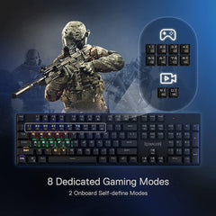 Keyboard Gaming Mechanical Redragon Valheim Elite K608 Rainbow (Brown Switch) - King Tech