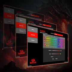Keyboard Gaming Redragon Shiva K515-RGB Membrane Macro Keys 98-Key - King Tech