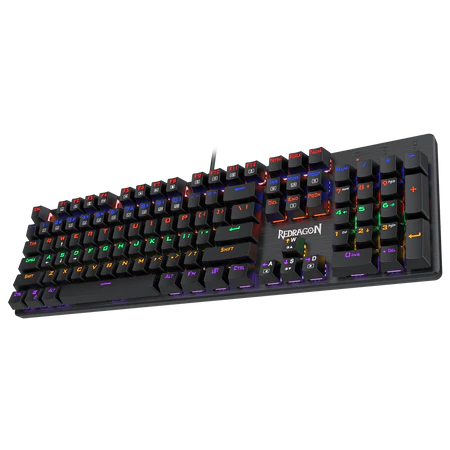 Keyboard USB Gaming Redragon SW-2190-K608 Rainbow Blue Black Red - King Tech