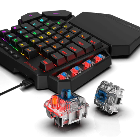 Keypad Gaming Mechanical Redragon Diti K585 One-Handed RGB Macro (Blue Switch) - King Tech