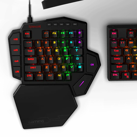 Keypad Gaming Mechanical Redragon Diti K585 One-Handed RGB Macro (Blue Switch) - King Tech