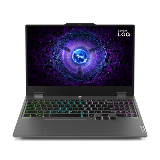 Lenovo LOQ 15IRX9 Gaming Laptop | Intel Core i7-13650HX - 24GB DDR5 RAM - 512GB NVMe SSD - NVIDIA GeForce RTX 4050 6GB Graphics - 15.6" FHD 144Hz IPS (Luna Grey) + Free 128GB Flash Drive
