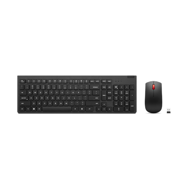 Lenovo 100 Wireless Keyboard and Mouse Combo - Arabic | 2.4GHz Wireless - 1600 DPI Mouse - Spill Resistant - Black