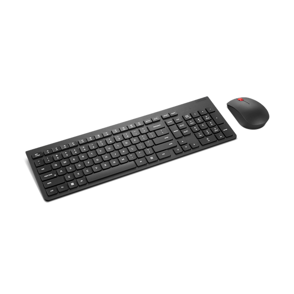 Lenovo 100 Wireless Keyboard and Mouse Combo - Arabic | 2.4GHz Wireless - 1600 DPI Mouse - Spill Resistant - Black
