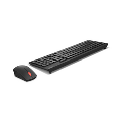 Lenovo 100 Wireless Keyboard and Mouse Combo - Arabic | 2.4GHz Wireless - 1600 DPI Mouse - Spill Resistant - Black