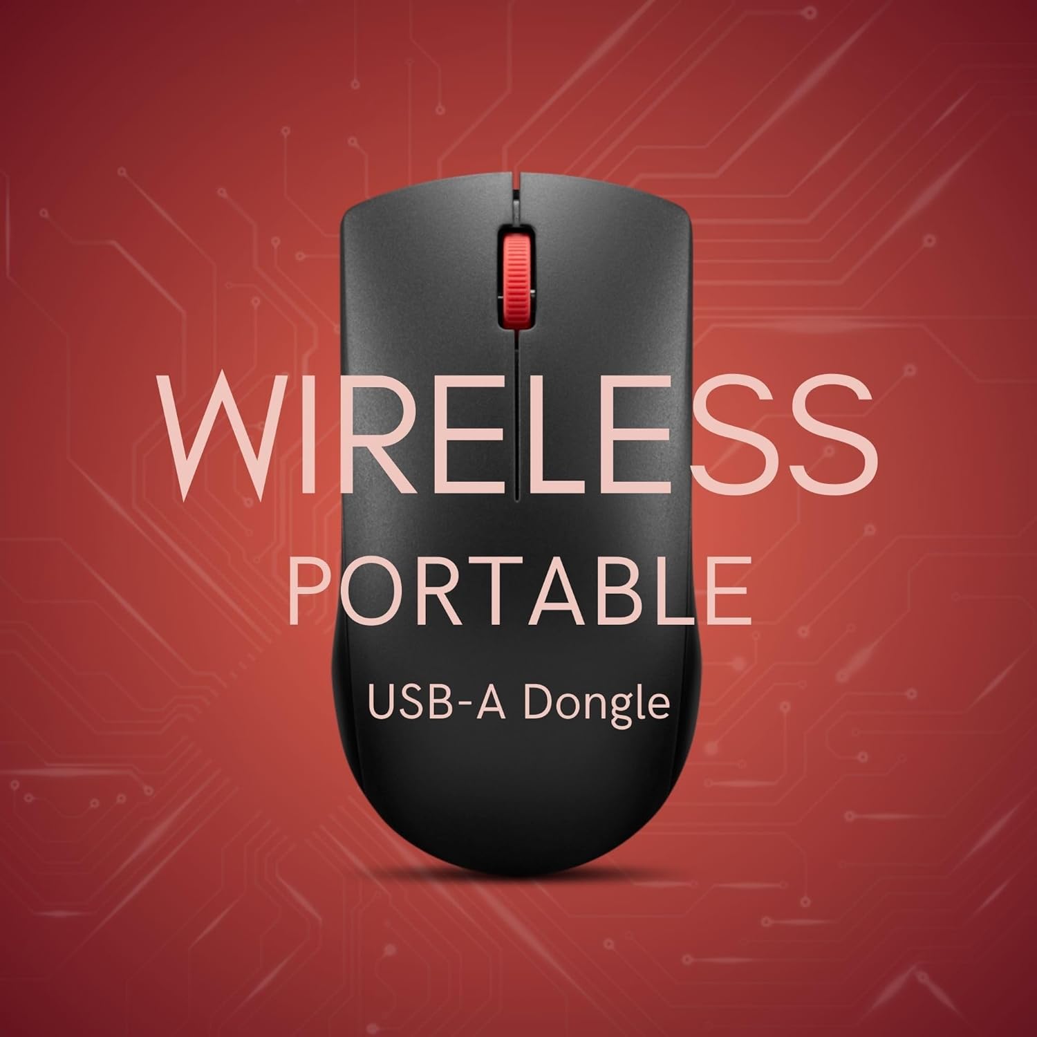 Lenovo 150 Wireless Mouse - Black | 2.4GHz USB - 1000 DPI - 12 Months Battery Life