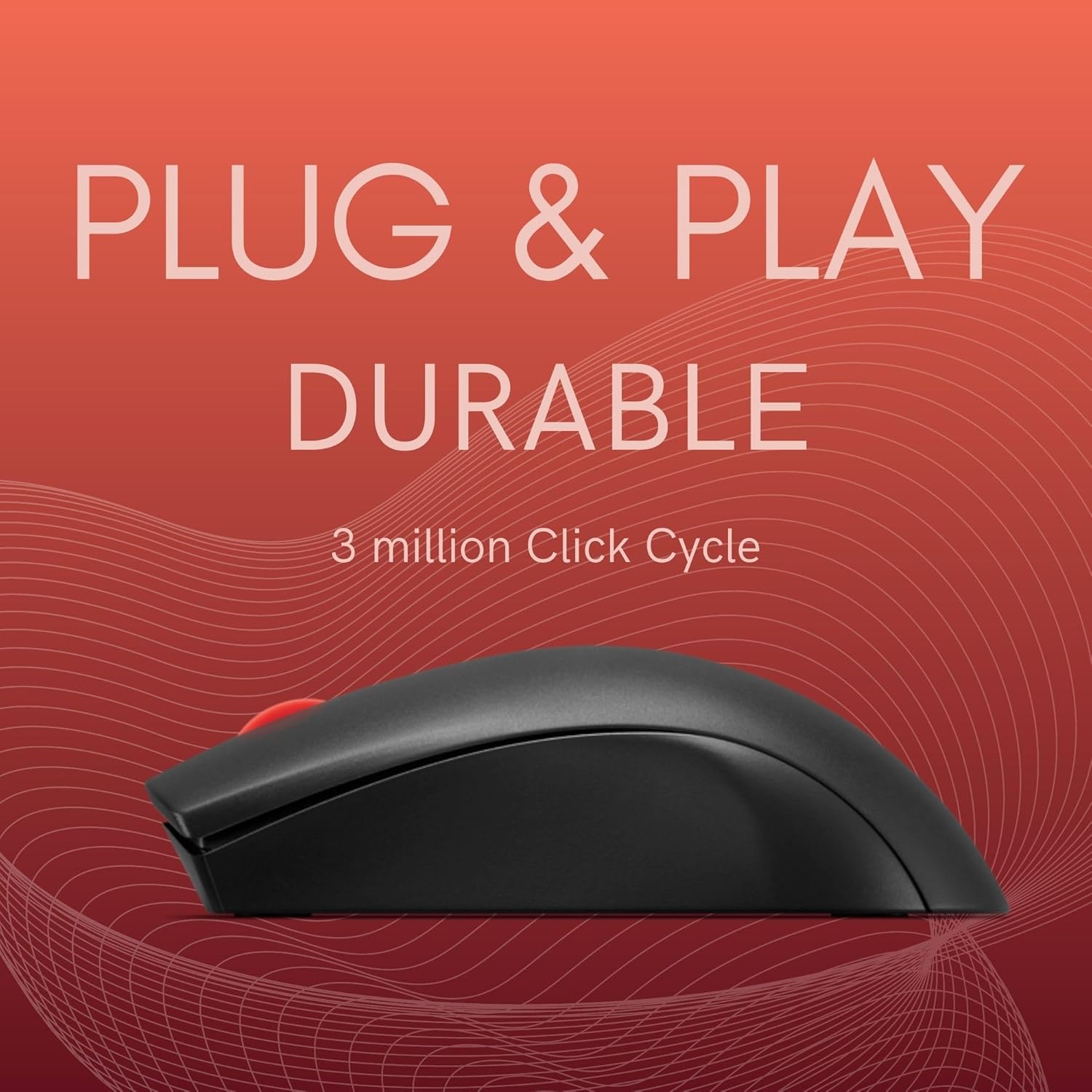 Lenovo 150 Wireless Mouse - Black | 2.4GHz USB - 1000 DPI - 12 Months Battery Life