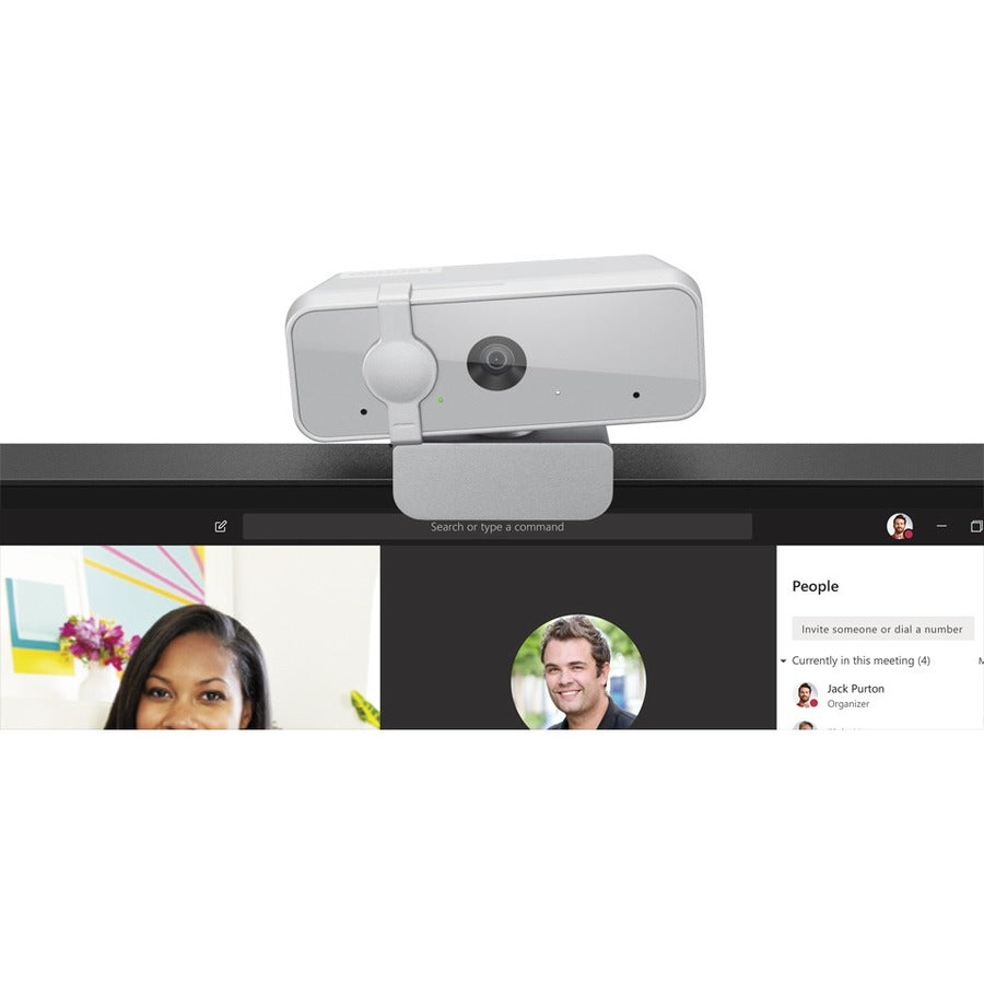 Lenovo 300 FHD Webcam - Cloud Grey | 1080p Resolution - Dual Microphones - Privacy Shutter - 95åÁ FOV