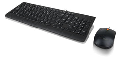Lenovo 300 Wired USB Keyboard and Mouse Combo - Arabic | Spill Resistant - 1600 DPI Mouse - Black