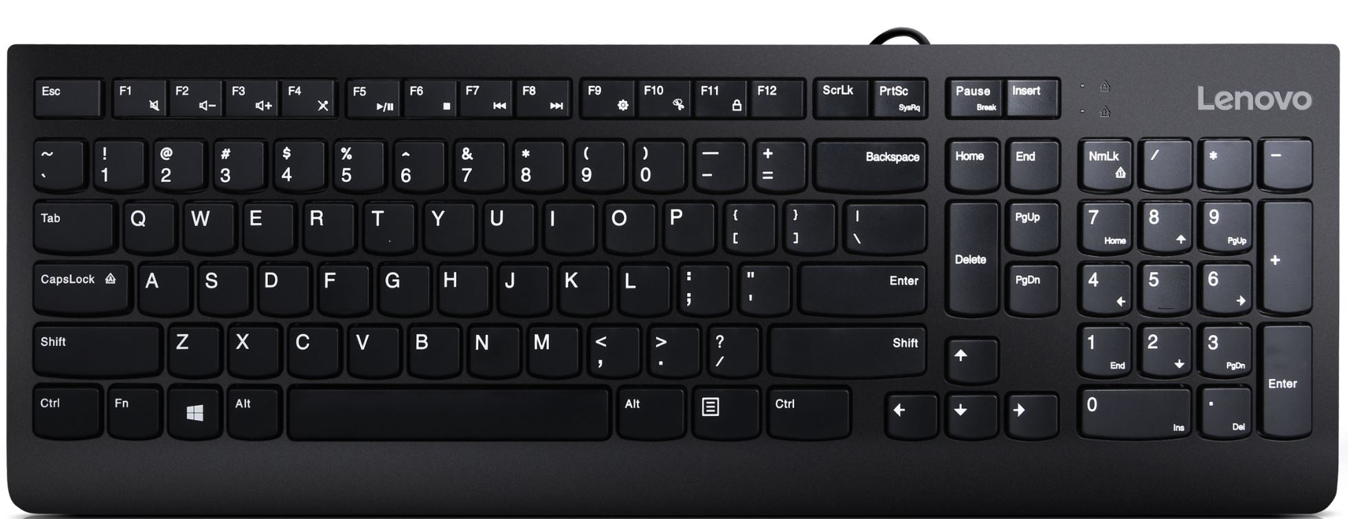 Lenovo 300 Wired USB Keyboard and Mouse Combo - Arabic | Spill Resistant - 1600 DPI Mouse - Black