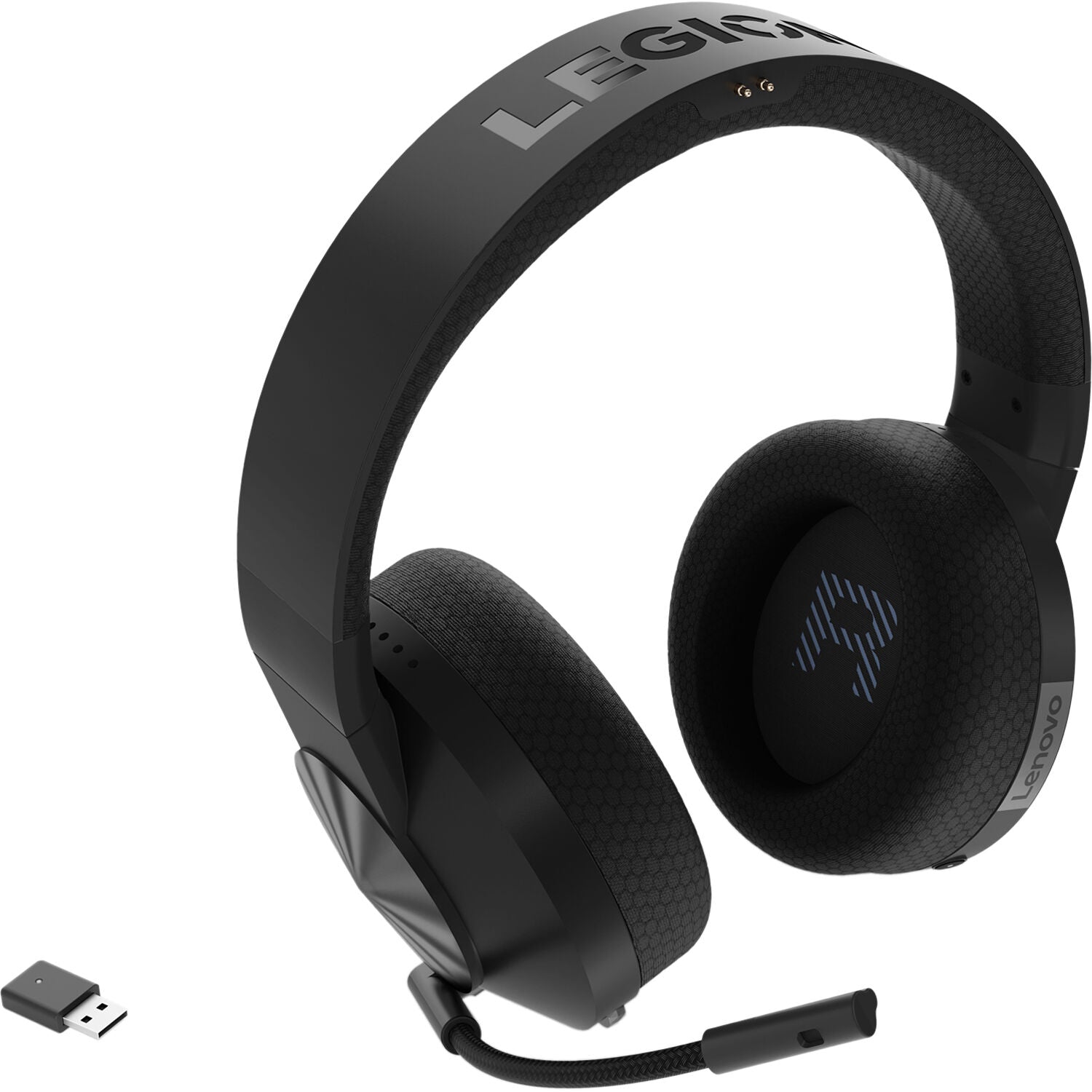 Lenovo Legion H600 Wireless Gaming Headset - Black | 2.4GHz Lossless Audio - Retractable Noise-Cancelling Mic - 50mm Drivers - 20h Battery