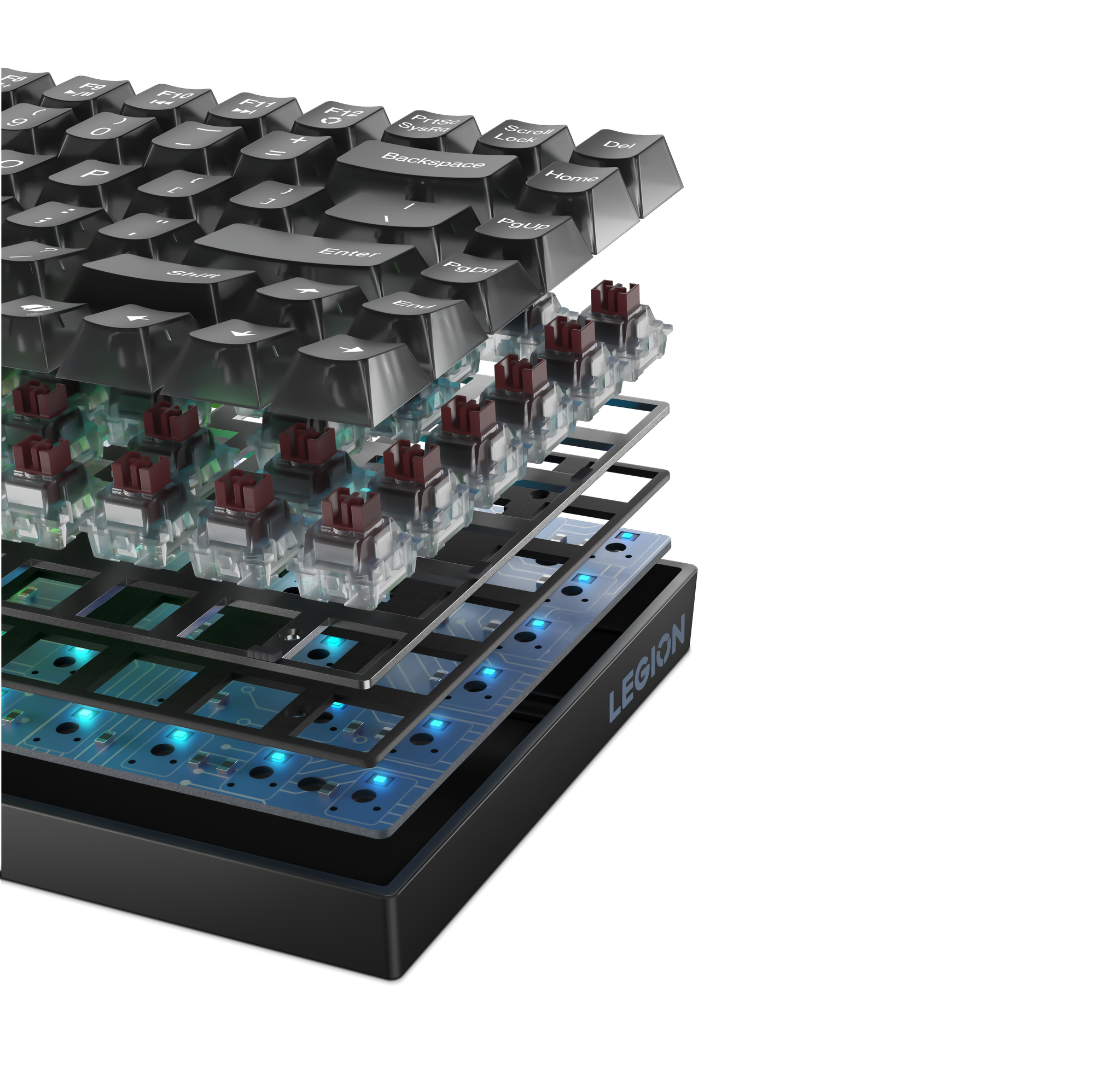 Lenovo Legion K510 Mini Pro Gaming Mechanical Keyboard - Arabic/English | 75% Compact - Hot-Swappable Tactile Switches - Per-Key RGB