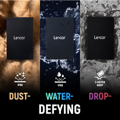 Lexar ARMOR 700 1TB Rugged USB 3.2 Gen 2x2 Portable External SSD