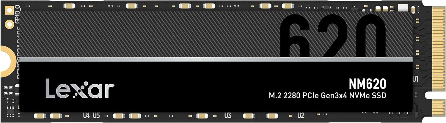 محرك أقراص الحالة الصلبة Lexar NM620 بسعة 500 جيجابايت من نوع M.2 NVMe