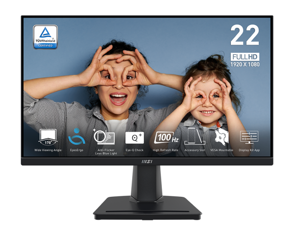 Monitor MSI PRO MP225V 21.5 inches VA FHD 100Hz