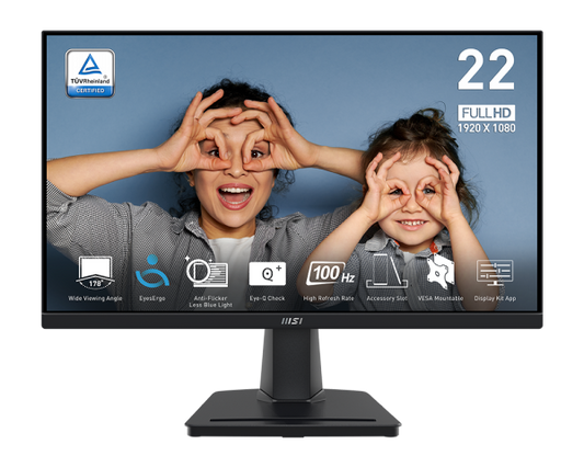 Monitor MSI PRO MP225V 21.5 inches VA FHD 100Hz