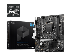 مجموعة اللوحة الأم ووحدة المعالجة المركزية MSI H510M-A PRO + Intel Core i5-11400F (درج ومروحة)