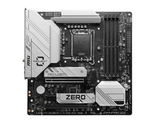 لوحة أم MSI B760M PROJECT ZERO LGA1700 Micro-ATX Back-Connect