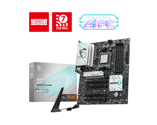 اللوحة الأم MSI B840 GAMING PLUS WIFI AM5 ATX