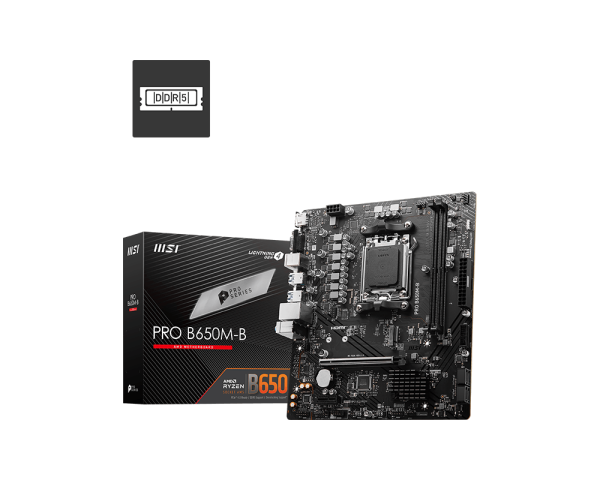 اللوحة الأم MSI PRO B650M-B (AMD B650، AM5، Micro-ATX، DDR5)