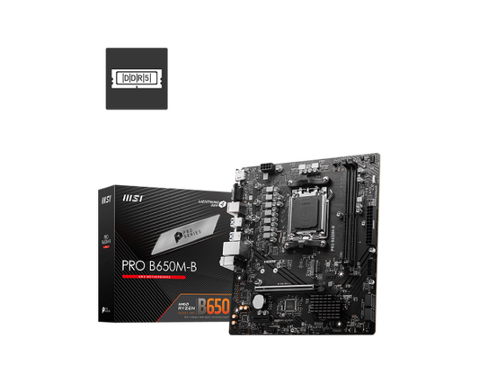 اللوحة الأم MSI PRO B650M-B (AMD B650، AM5، Micro-ATX، DDR5)