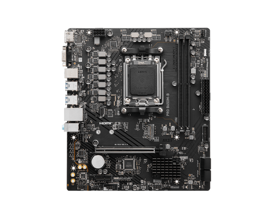 اللوحة الأم MSI PRO B650M-B (AMD B650، AM5، Micro-ATX، DDR5)