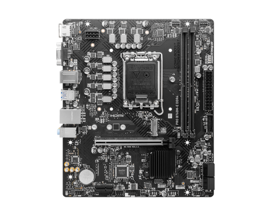 اللوحة الأم MSI PRO B760M-E (Intel B760، LGA1700، Micro-ATX، DDR4)