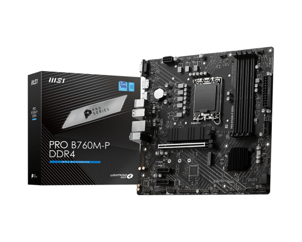 اللوحة الأم MSI PRO B760M-P (Intel B760، LGA1700، Micro-ATX، DDR4)