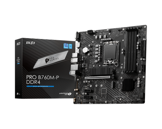 اللوحة الأم MSI PRO B760M-P (Intel B760، LGA1700، Micro-ATX، DDR4)