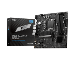 اللوحة الأم MSI PRO B760M-P (Intel B760، LGA1700، Micro-ATX، DDR4)