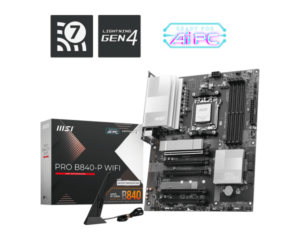 اللوحة الأم MSI PRO B840-P WIFI AM5 ATX